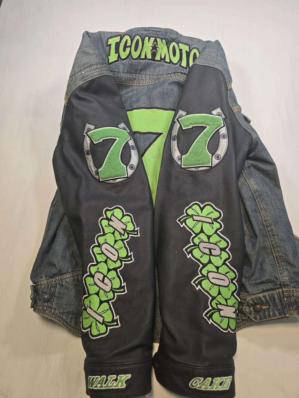 Iconic Legend Denim Motorcycle Jacket with Vip-in Vest